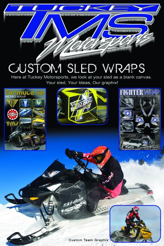 Skidoo Rev Snowmobile Custom Wraps! Great Lakes 4x4. The largest